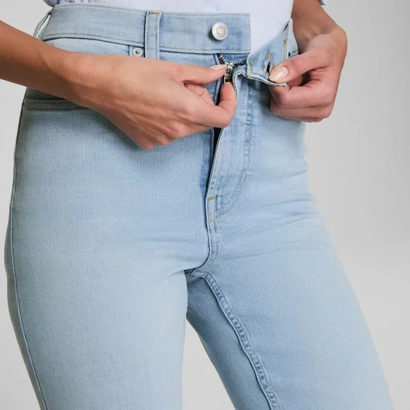 NWT SPANXsculpt ReDefine Slim Straight Jeans | Tidal Blue - Picture 3 of 7